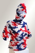 Image of Olek Crocheted Camo Hooded Shirt