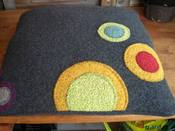 Image of wool cushion "bubble"