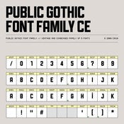 Image of Public Gothic Font Family (5 fonts)