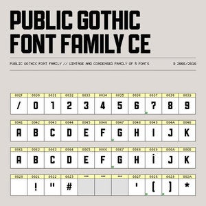 Image of Public Gothic Font Family (5 fonts)