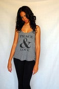 Image of "Peace & Love" Shredded Eco Tank