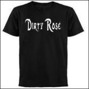 Image of Dirty Rose Logo on Black T-shirt