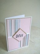 Image of DIVA in Pink and Brown All O ccasion Greeting Card