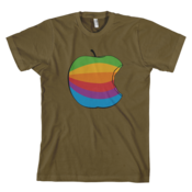 Image of remember the rainbow (retro 80s apple logo remake)