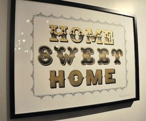 Image of EINE 'HOME SWEET HOME' PRINT