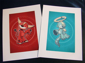 Image of Angel & Devil 6"x4" print set