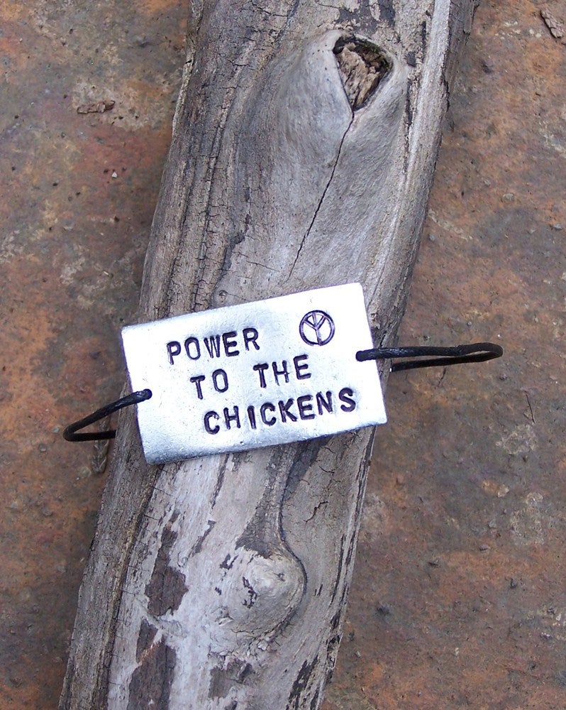 Power to the chickens braclet