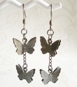 Image of Vintage Chic Noir Butterfly Earrings