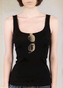 Image of Made In The Shade ladies ribbed tank *black