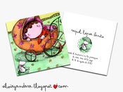 Image of pack 20 recordatorios texto personalizable bebita