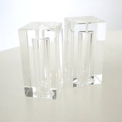 Image of Pair Of Lucite Salt & Pepper Shakers