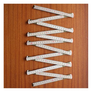 Image of WOODEN FOLDING RULER - TWO METRE