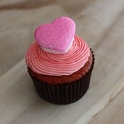 Image of Dozen Mini Cupcakes with Fondant Cutouts, Messages, & Flare
