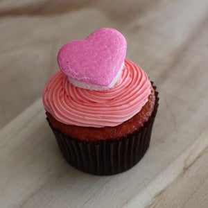 Image of Dozen Mini Cupcakes with Fondant Cutouts, Messages, & Flare