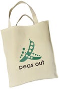 Image of peas out grocery tote