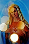 Image of Our Lady in Lights note card