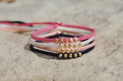 Image of Handwoven cotton and gold vermeil bracelet