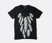 Image of vengeful minds - owl's feathers deep V tee