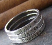 Image of silver stacking rings