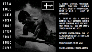 Image of Tough Troubles 'Illnesses' LTD 80 Copies(Digital Avail from Bandcamp)