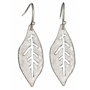 Image of Silver Leaf Earrings