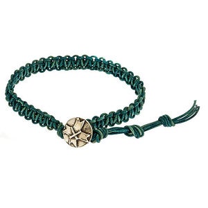 Image of Men's Leather Woven Bracelet