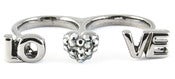 Image of LOVE Floats TWO Finger Ring (aka LOVE BRass KNUCKLES)
