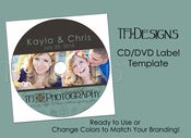 Image of "Damask" TWO Image - CD or DVD Label Template - Photoshop Templates for Photographers - NEW ITEM