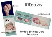 Image of  Folded Business Card Template - Photoshop Templates for Photographers
