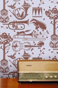 Image of Pet Sounds Wallpaper - Heather and Bitter Chocolate