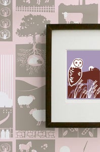 Image of Moo! Wallpaper - Smoothie Pink