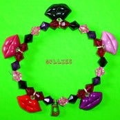 Image of Dollies Colourful Lipstick Charm Bracelet 