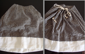 Image of Black Checkered Tie At Back Skirt