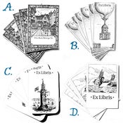 Image of Steampunk Bookplates in SETS of 8