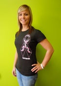 Image of Fight Like a Girl Pinstripe Design - Ringspun Cotton T-shirt