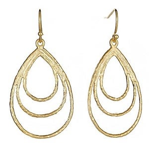 Image of Gold Tear Drop Earrings