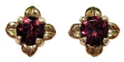 Image of Rock Blossom Rhodolite Garnet Studs