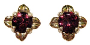 Image of Rock Blossom Rhodolite Garnet Studs
