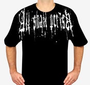 Image of Oversized Logo on a Black Shirt