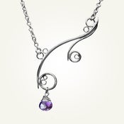 Image of Greek Isle Necklace with Amethyst, Sterling Silver