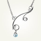 Image of Greek Isle Necklace with Sky Blue Topaz