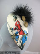 Image of Soldier on Horse Back Vintage Fascinator