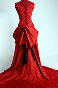 Image of Moulin Red Satin Dress