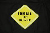 Image of Zombie on Board Bumper Sticker