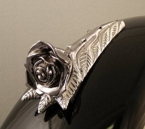 Image of Single Rose Chrome Fender Ornament FA-18CH