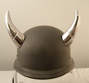 Image of Bull Horns Chrome Helmet Ornaments HA-25CH