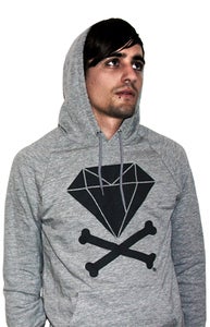Image of Diamond & Crossbones Hoodie (Heather/Dark Grey)