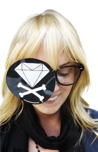 Image of Diamond & Crossbones B/W Sticker