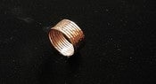 Image of LUCKY number 7: set of 14k rose gold filled hammered stackable rings, wedding bands, engagement ring