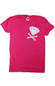 Image of Diamond & Crossbones Side (Fuchsia)